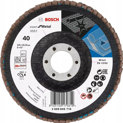 Set disqe prerëse Bosch Professional X551 Expert, 40 copë, 125mm, për metal