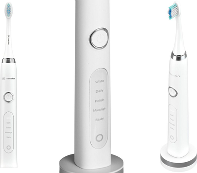Furçë dhëmbësh elektrike Meriden Sonic+ Professional MS 589W, 5 mënyra pastrimi, me kuti udhëtimi USB, e bardhë