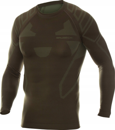 Bluze termoaktive Brubeck LS14210 Ranger Protect, për meshkuj, XXXL, khaki