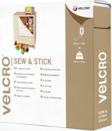 Shirit ngjitës VELCRO Sew & Stick, 10m, 20mm, i zi