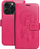 Këllëf librush OEM MEZZO Book për iPhone 15 Pro, me mbulesë, dreamcatcher magenta