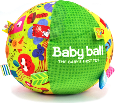 Top lodër ndijimore Woopie Baby Ball, 19 cm, me zile, shumëngjyrësh