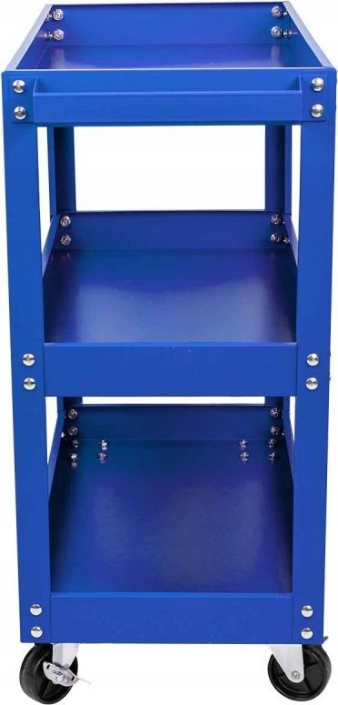 Karioçe pune Forsage Workshop Tool Trolley, me 3 rafte, çelik, e kuqe