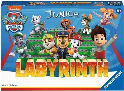 Lojë tavoline Ravensburger Paw Patrol Junior Labyrinth, për kalamaj 4+, shumëngjyrëshe