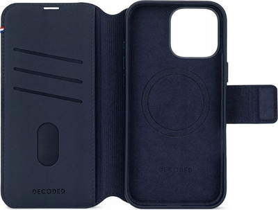 Këllëf-portofol lëkure Decoded Detachable Wallet, për iPhone 16 Pro Max, navy