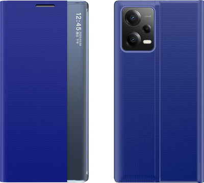 Këllëf telefoni Hurtel New Sleep Case për Xiaomi Redmi Note 12 5G Poco X5 5G, kapak palosës me qëndrim, blu