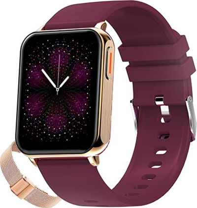 Ora e zgjuar Gravity GT17-6, 2 rripa, rose gold burgundy