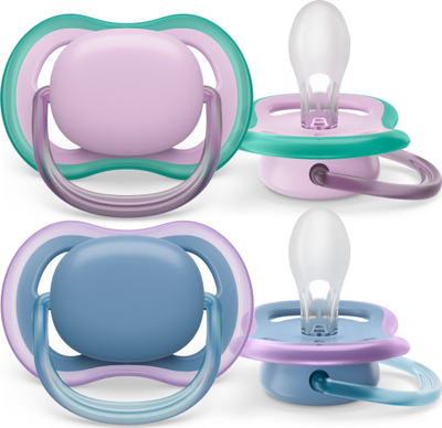 Biberonë qetësues Philips Avent Ultra Air SCF085/34, 6-18 muaj, set 2 copë, për goca