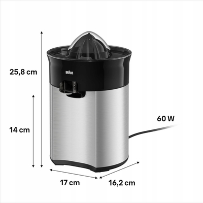 Shtrydhëse agrumesh Braun CJ5050BK, 60W, e zezë