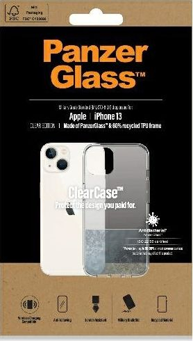 Mbështjellëse PanzerGlass ClearCase për iPhone 13 Pro Max, transparente, me shtresë antibakteriale