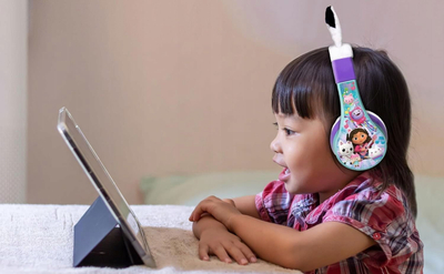 Kufje Bluetooth Gabby's Dollhouse për kalamoj, me veshë mace, pa tela, shumëngjyrëshe