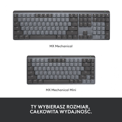Tastierë wireless Logitech MX Mechanical Wireless, US, grafit