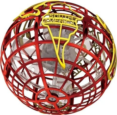 Lodër fluturuese Syma ORBITZ Stunt Sphere, me LED, karikim me USB, e kuqe