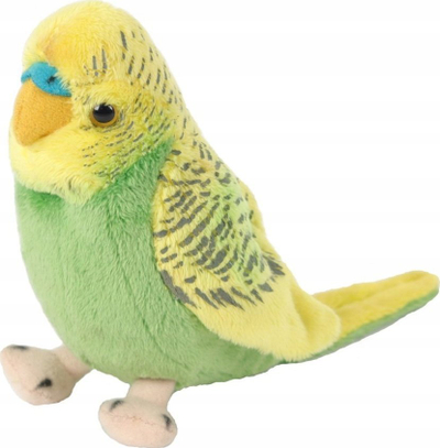 Lodër pelushi Beppe ZOO Papagall, 13 cm, jeshil verdhë