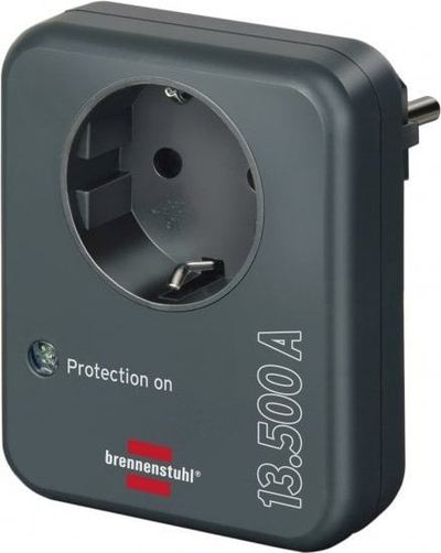 Adapator priza Brennenstuhl, mbrojtje nga mbingarkesa 13500 A, ngjyrë anthracite