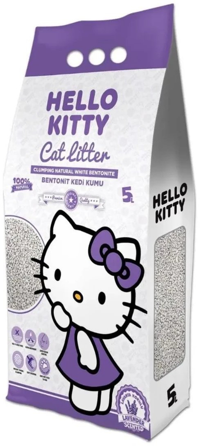 Rërë higjienike për mace Hello Kitty, bentonit, aromë livande, 5L