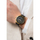 Ora burrash Paul Lorens PL20011A-1A2, kuarc, rrip lëkure 22mm, e zezë