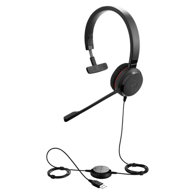 Kufje Jabra Evolve 20SE UC 30326J, me mikrofon, me kabllo, të zeza