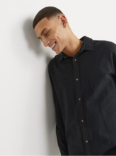 Këmishë për meshkuj Jack & Jones JJESUMMER, e zezë
