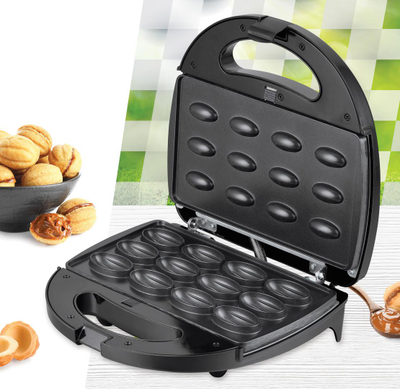 Aparat për donut Heinner HNM-750BKS, 750W, 12 copa, i zi argjendtë