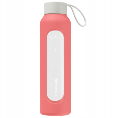 Shishe uji qelqi Wessper, 500ml, qelq borosilikat, coral