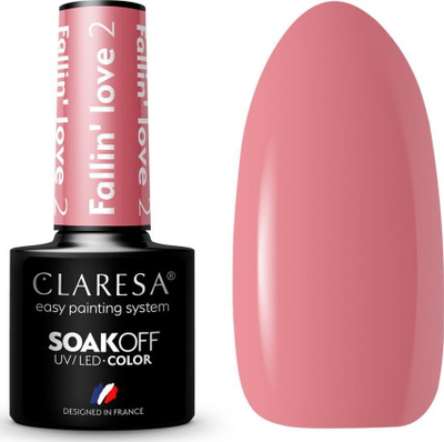 Smalti hibrid Claresa Fallin Love 2, UV LED, kafe rozë