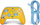 Kontroller PowerA XS Enhanced Cuphead, me kabllo, i verdhë