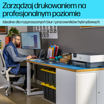 Инкџет печатач HP OfficeJet Pro 9110b, во боја, безжичен, сив