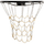 Rrjetë basketbolli Enero me zinxhir çeliku, diametër 45 cm, 12 pika kapje, argjend me ari