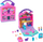 Set lodrash Polly Pocket Pollyville Fresh Market, 2 kukulla mikro, 12 aksesorë, shumëngjyrësh