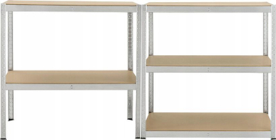 Raf metalik Funfit 180x100x60 cm, 5 kate MDF, 1000 kg, i zi