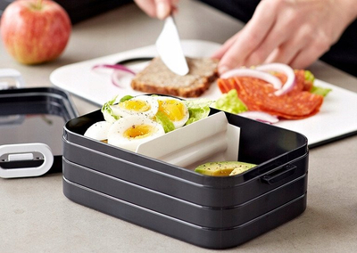 Kuti dreke Mepal Lunch Box Midi, për 2 sanduiçe, Nordic Black