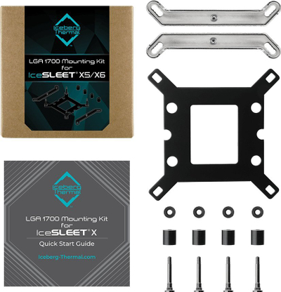 Komplet montimi Iceberg Thermal MOUNT1700X A0A, për Intel LGA 1700, për ftohësit IceSLEET X5 X6, i zi