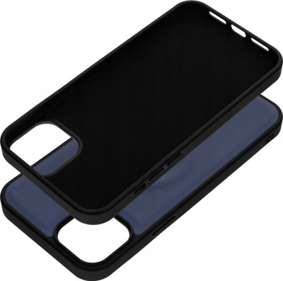 Kllëf telefoni Roar Mag Morning për iPhone 14 Plus, MagSafe, lëkurë eko, blu navy