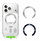 Unazë magnetike Tech-Protect MMP-210 MagSafe, set 2 copë, Silver Navy Blue