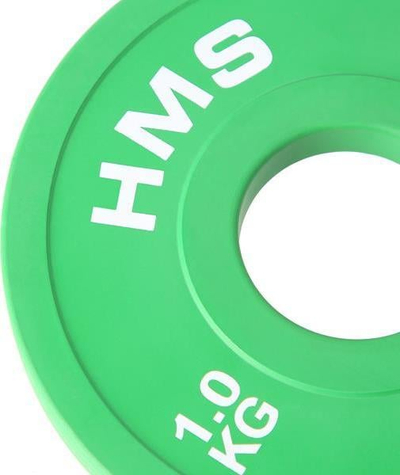 Pllaka olimpike fraksionale HMS CBRS10, 2 x 1 kg, gome, jeshile