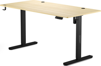 Tavolinë SENSE7 Nojo, 140cm x 70cm, e zezë/ druri e lehtë
