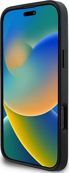 Kapak telefoni DKNY Quilted Stack Logo për iPhone 16 Pro Max 6.9", eco leather, i zi