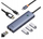 Hub USB C Baseus UltraJoy 6 në 1, HDMI 4K, 3x USB 3.0, RJ45, 100W PD, gri