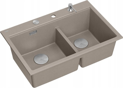 Lavaman kuzhine Quadron Marc 120 Workstation HQC7650U4_BS, dy vazo, GraniteQ, bezhë Soft Taupe