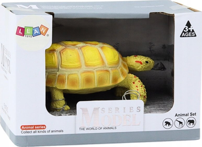 Figurë koleksionuese LEAN Toys Land Tortoise Reptile, breshkë tokësore, e verdhë