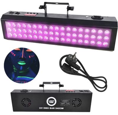 Shirit ndriçimi UV LED Light4Me DMX Bar 54x3W, IP20, i zi