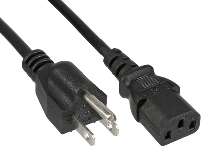 Kabllo rryme InLine Power Cable, USA mashkull në IEC C13 3pin, 18 AWG, 5m, e zezë