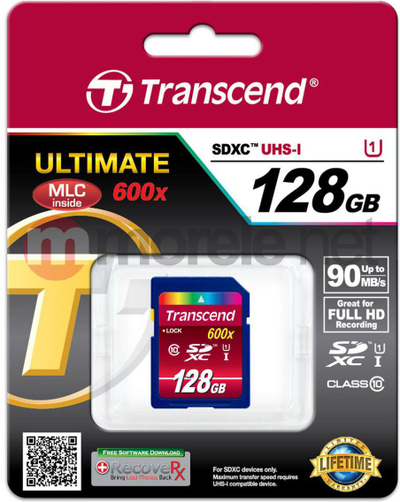 Kartë memorie Transcend Ultimate SDXC TS128GSDXC10U1, 128GB, Class 10 UHS I