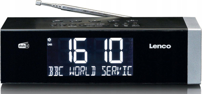 Радио часовник Ленцо CR-640, DAB+/FM, Блутут УСБ, црна