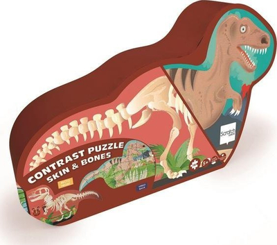 Puzzle dyanshmë Scratch Europe Dinos, për moshën 6 9 vjeç, shumëngjyrësh