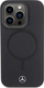 Mbulesë telefoni Mercedes MEHMP15X23RCMK për iPhone 15 Pro Max, lëkurë ekologjike Smooth, MagSafe, e zezë