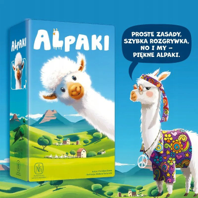 Lojë tavoline Nasza Księgarnia Alpacas, familjare, me karta, shumëngjyrëshe