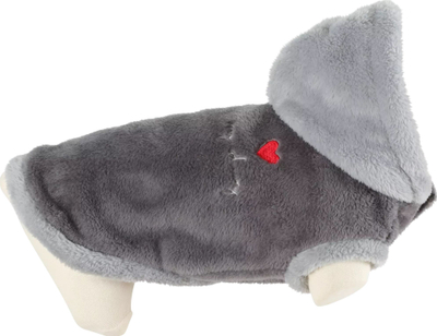 Bluzë për qen Zolux Teddy 40 Shades of Grey, pelush, shpinë 40 cm, gri