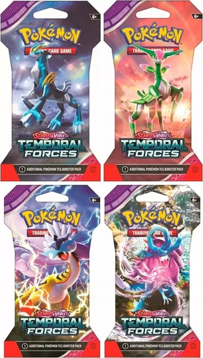 Kuti booster Pokémon TCG Scarlet & Violet Temporal Forces, 24 booster, për koleksionistë